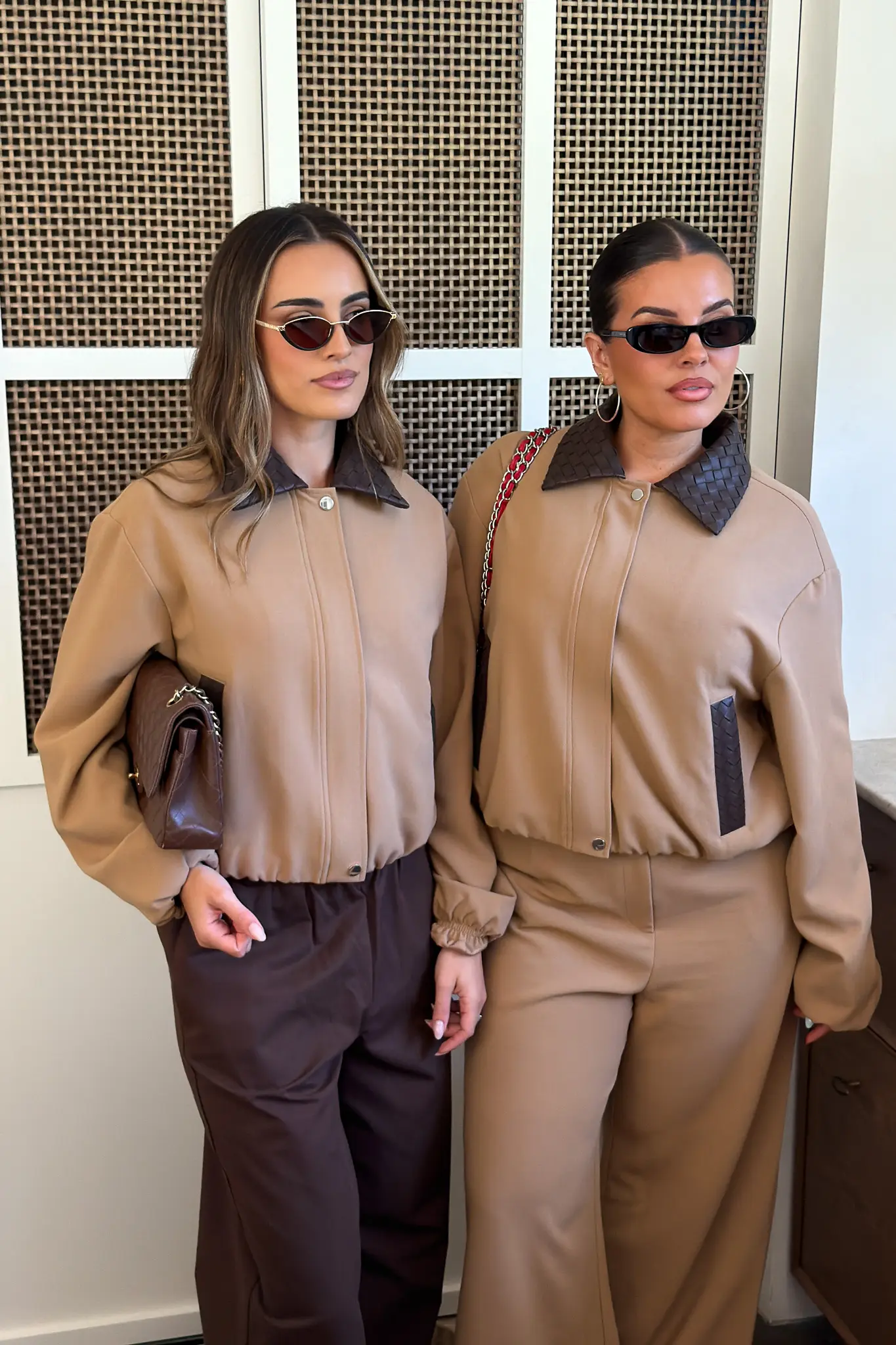 Jaz Braided Collar Jacket Tan/Choc - Image 6