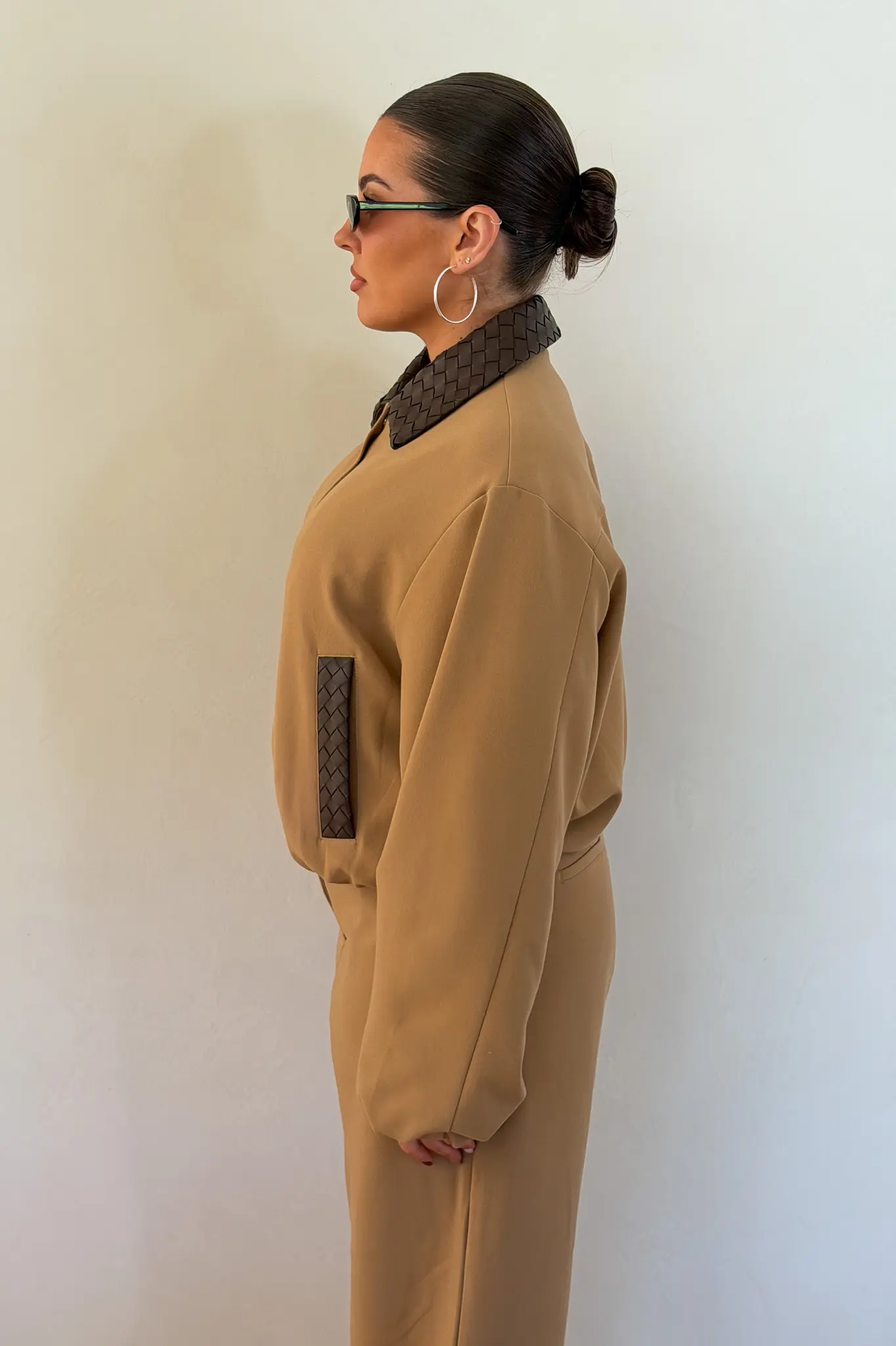 Jaz Braided Collar Jacket Tan/Choc - Image 8