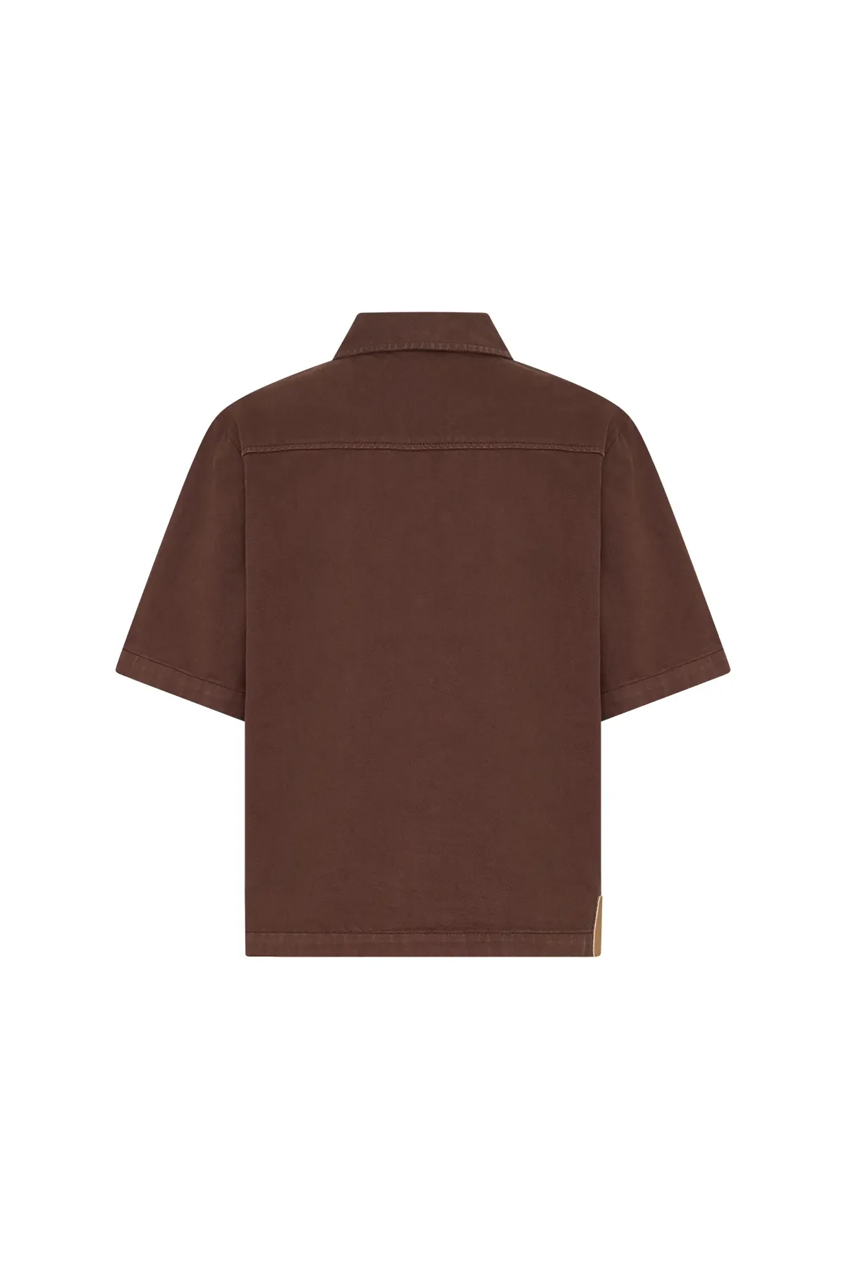 Jaz Hand Denim Shirt Chocolate - Image 7