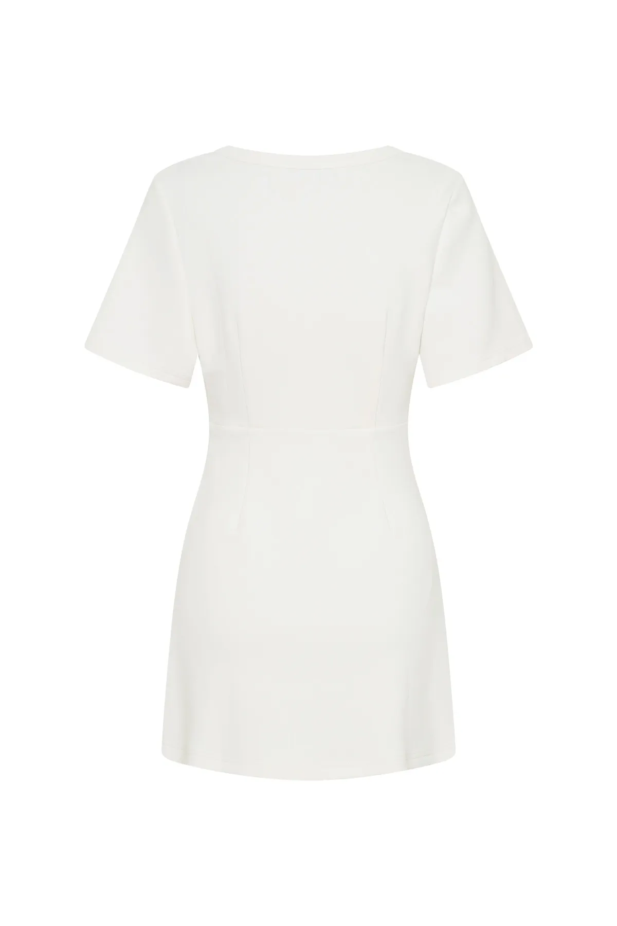 Jaz Hand Knot Mini Dress White - Image 9