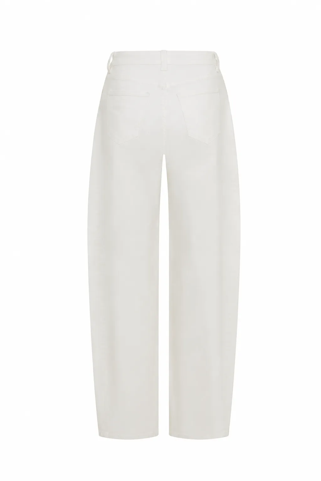 Jaz Mid Rise Barrel Jean White - Image 5