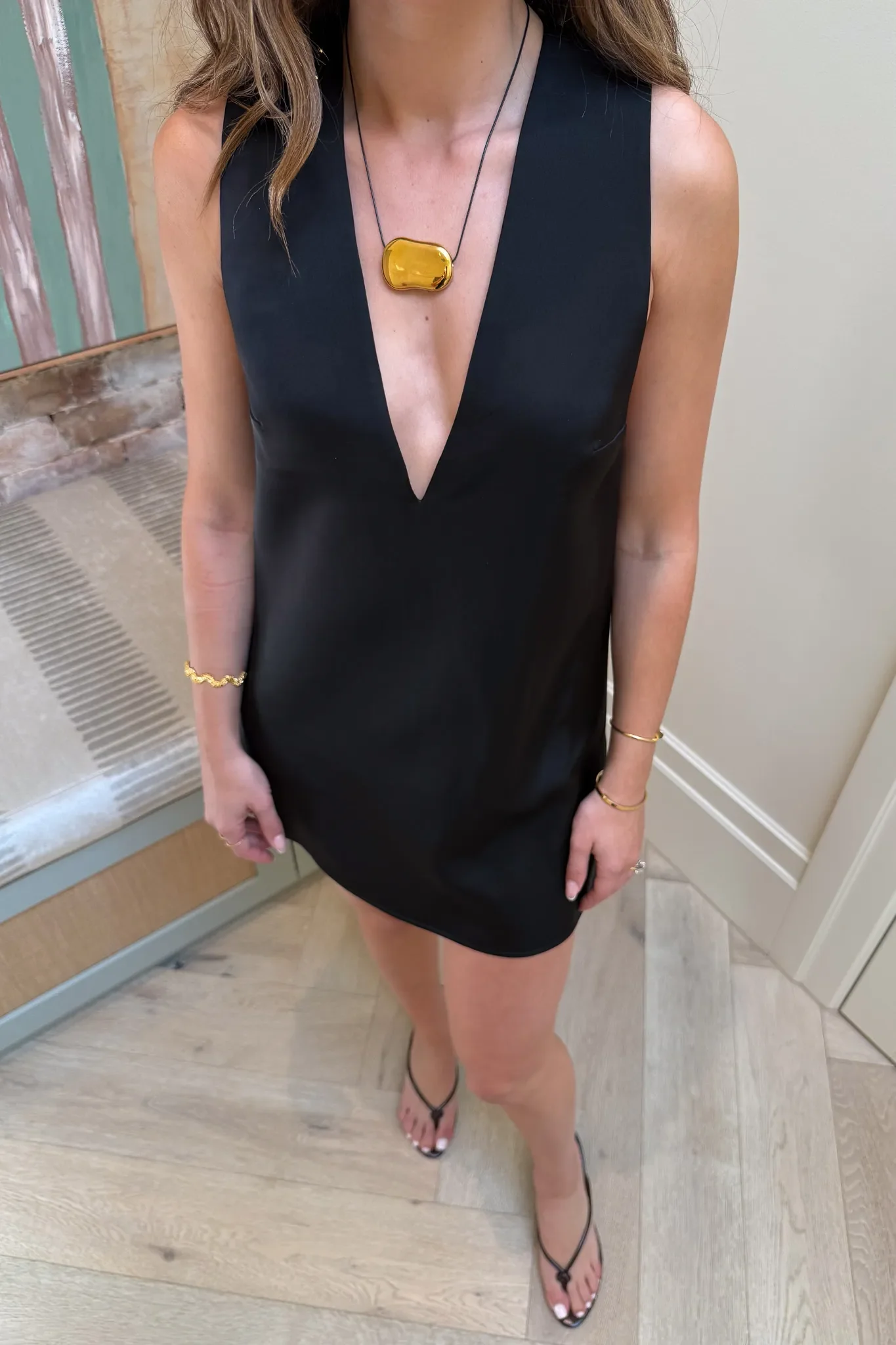 Kayla Mini Dress Black - Image 3