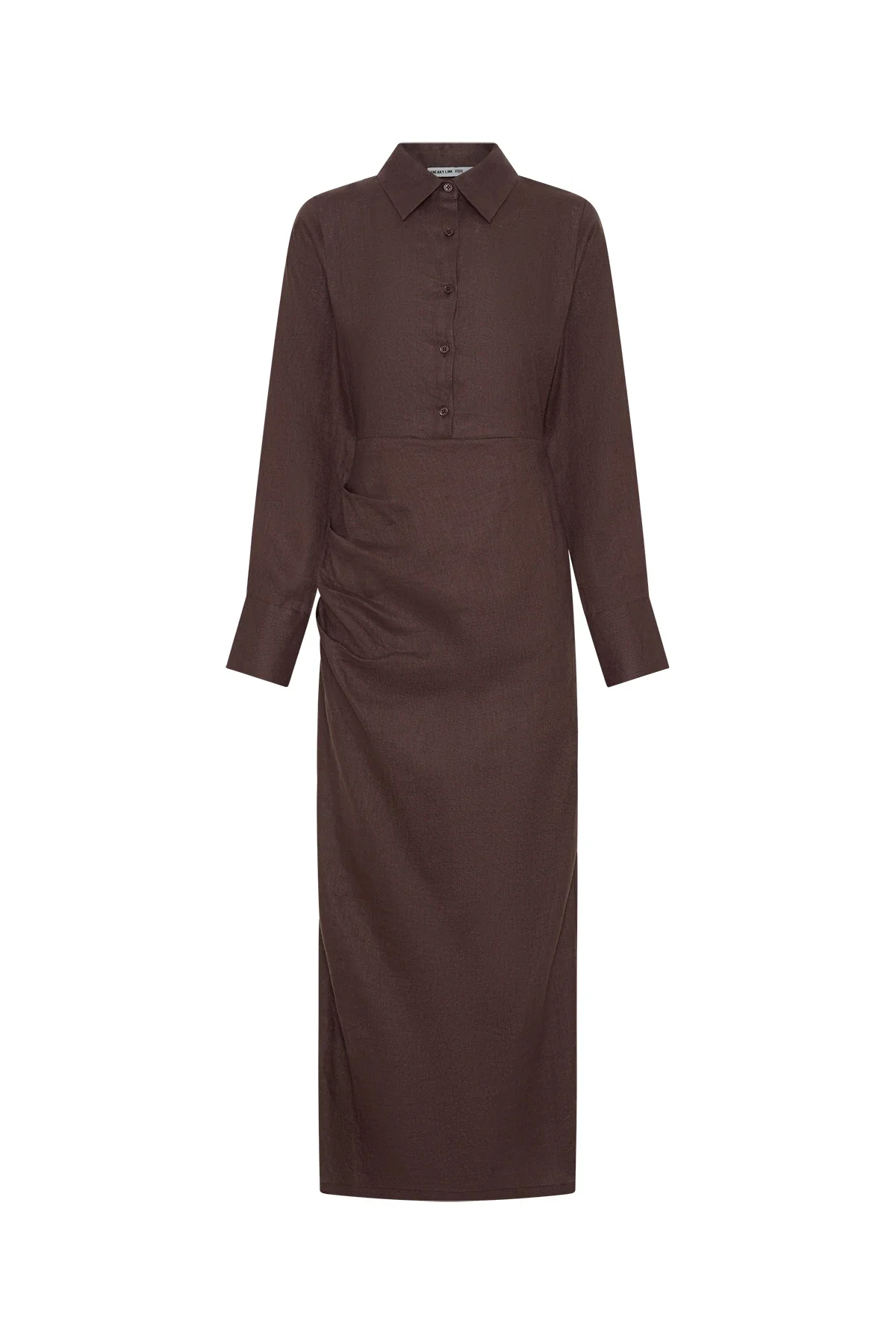 Lefka Long Sleeve Dress Chocolate - Image 2