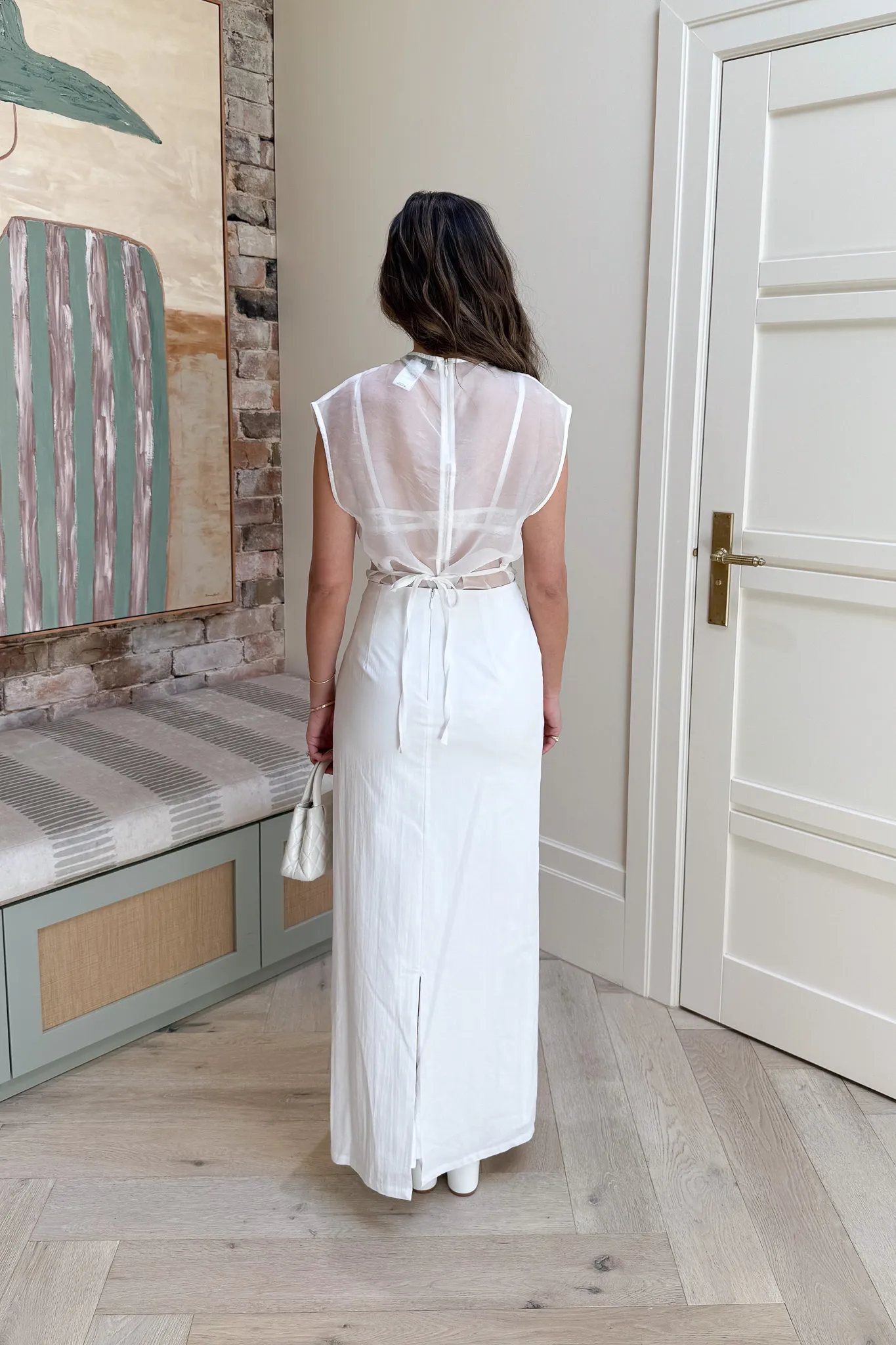 Lefka Maxi Skirt White - Image 2