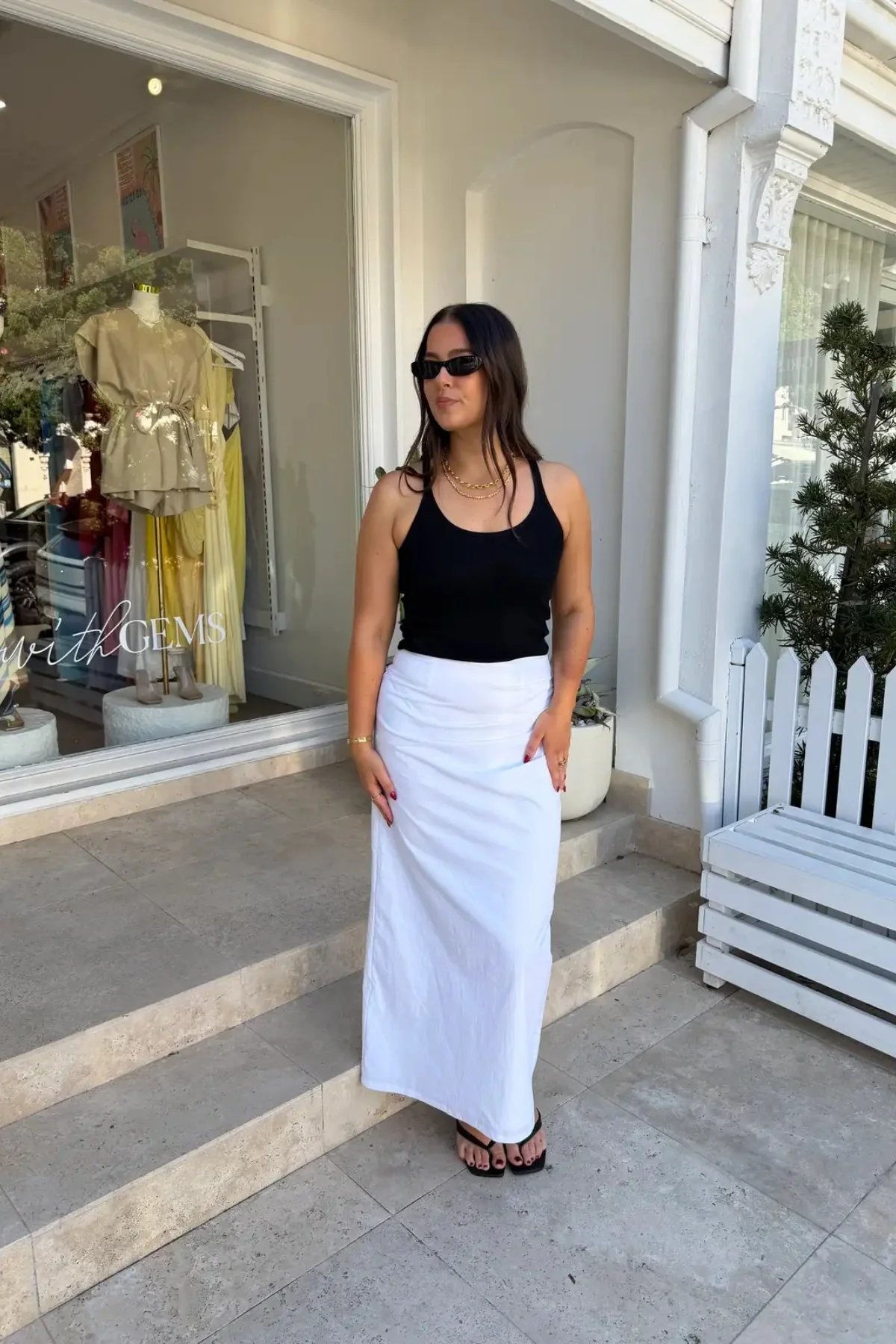 Lefka Maxi Skirt White - Image 3
