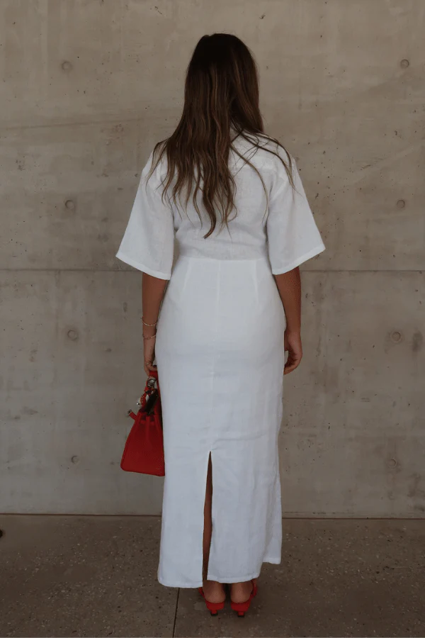 Lefka Midi Dress White - Image 11