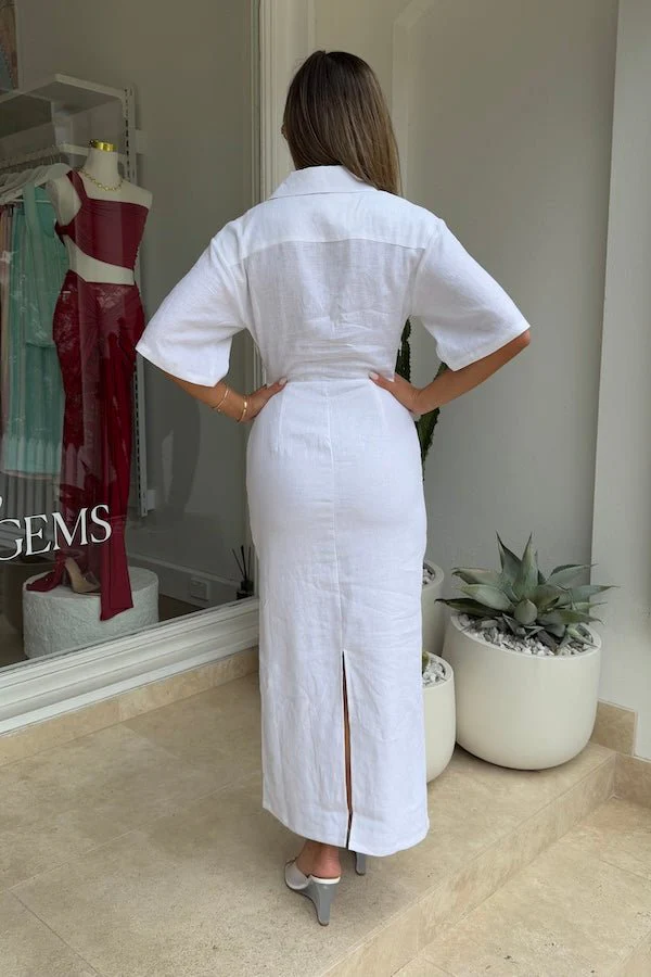 Lefka Midi Dress White - Image 7