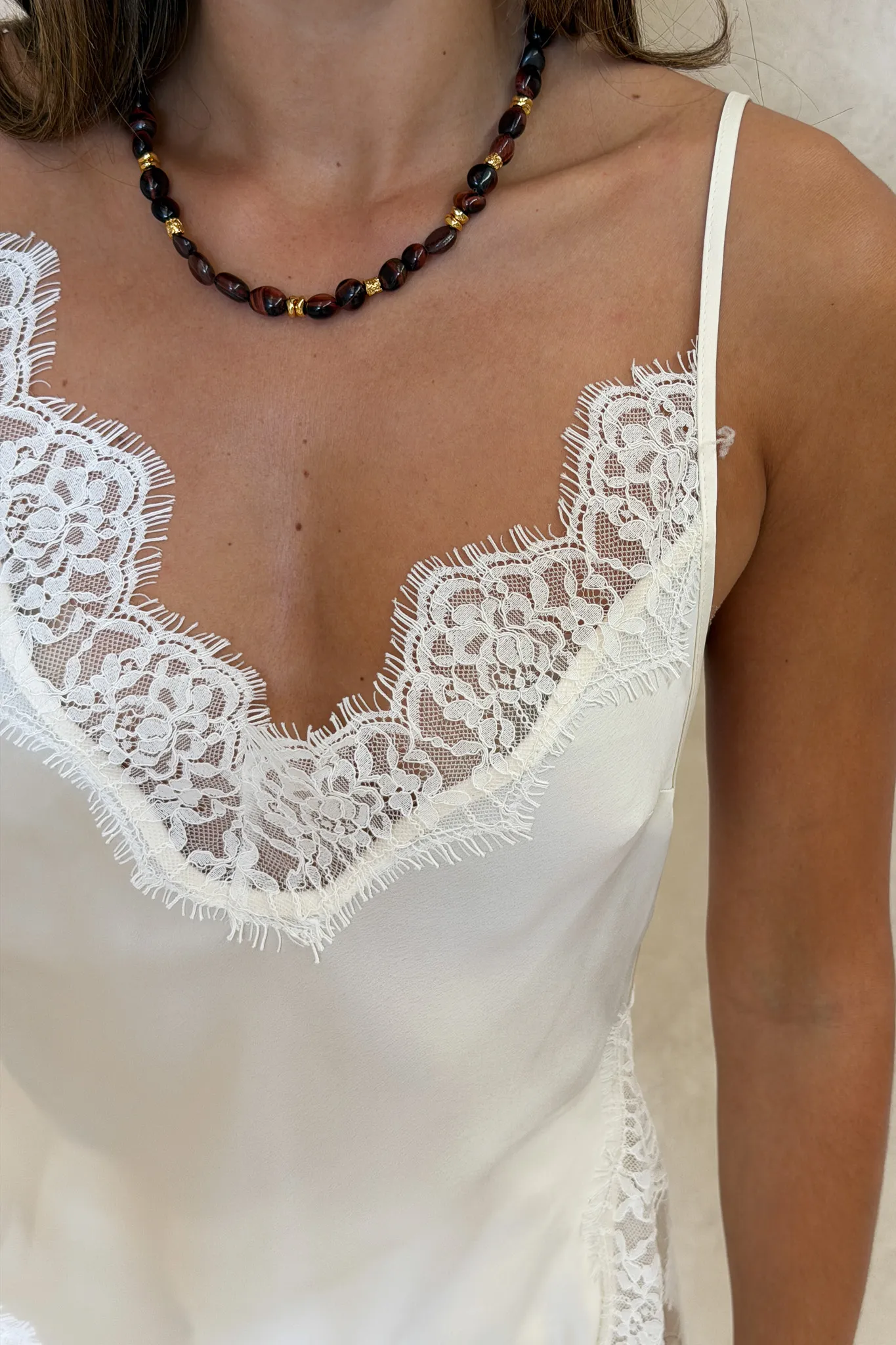 Lilah Lace Trim Top Ivory - Image 12