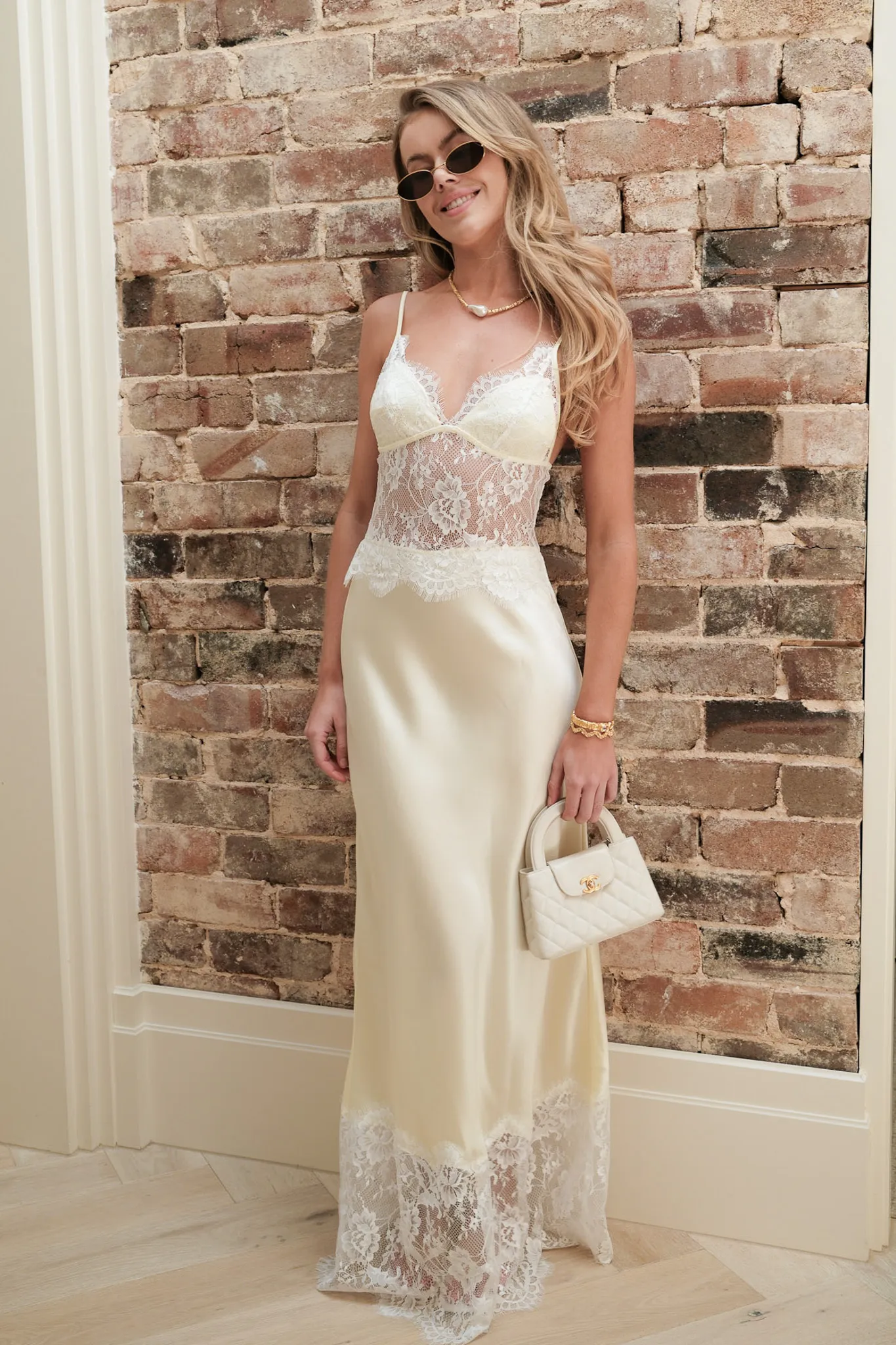Lilah Maxi Dress Lemon - Image 3