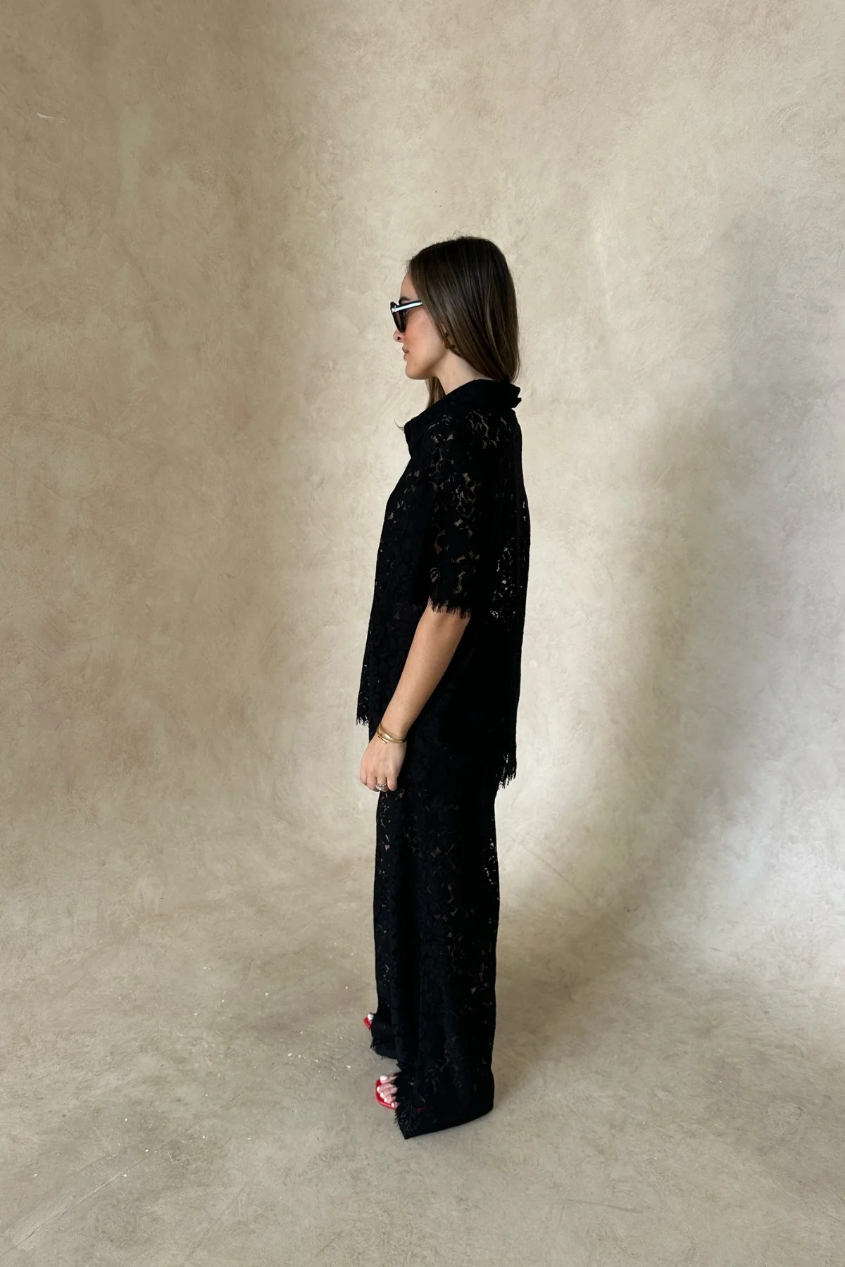 Lucy Lace Elastic Pant Black - Image 4