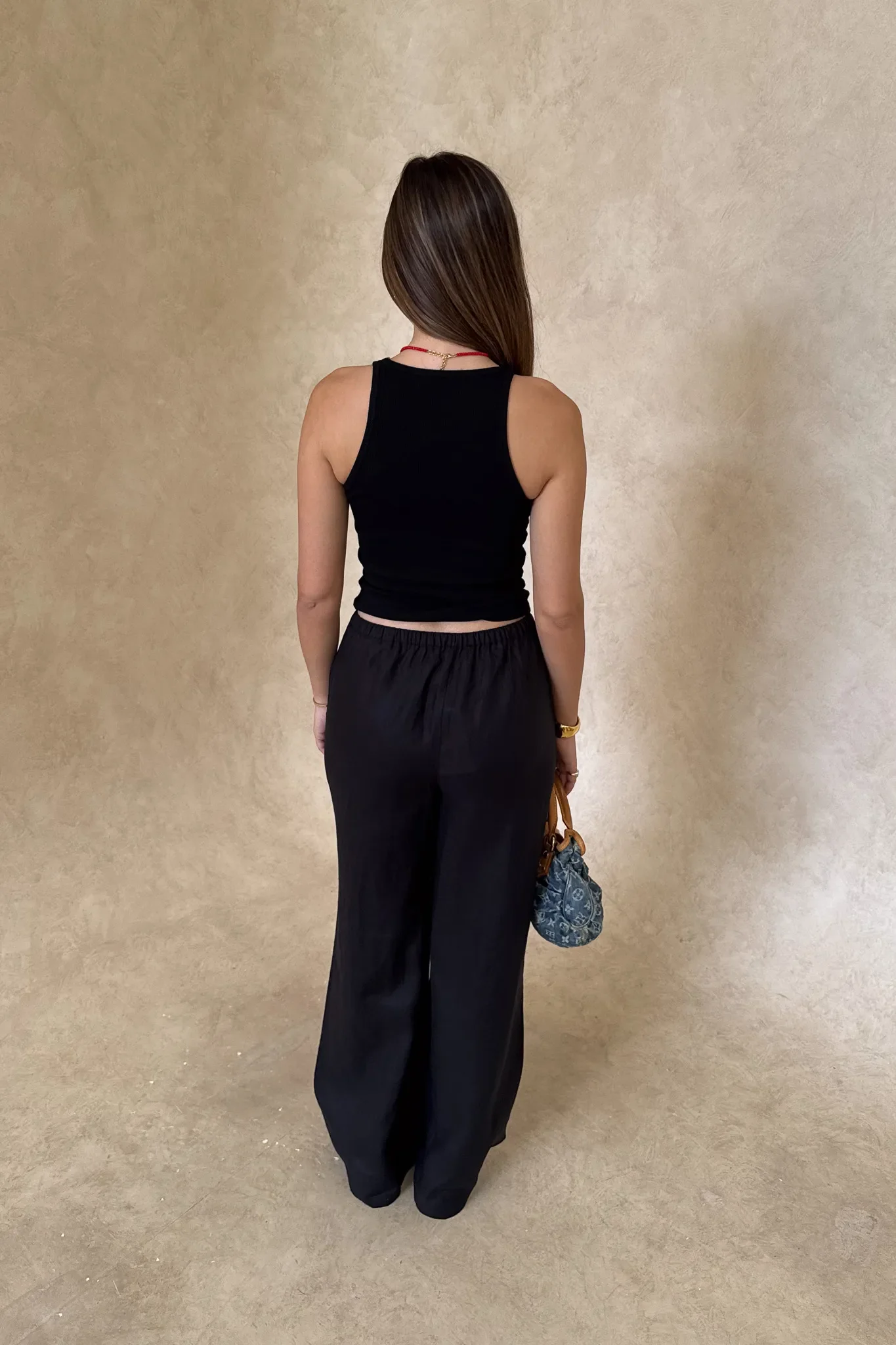 Luna Linen Pant Black - Image 5