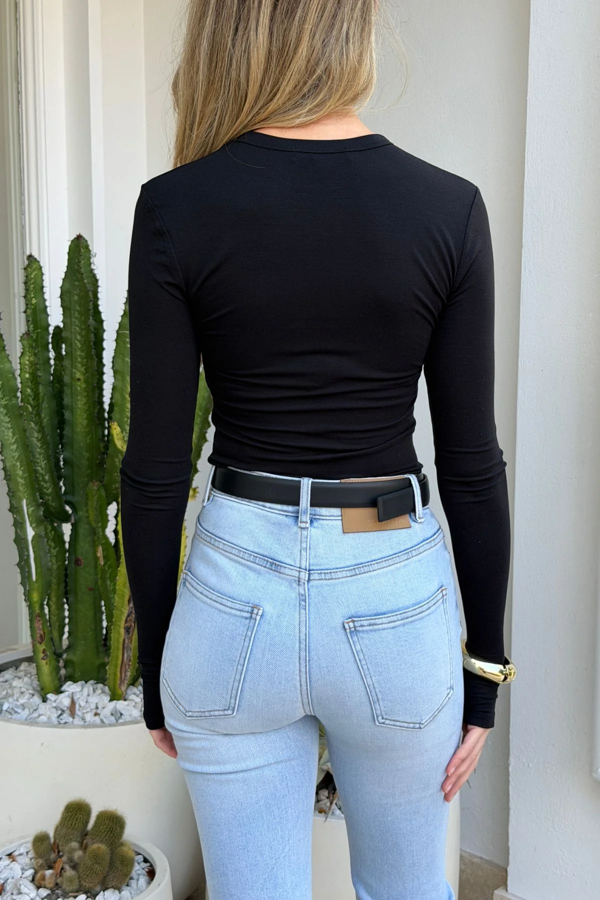 Polly Long Sleeve Top Black - Image 6