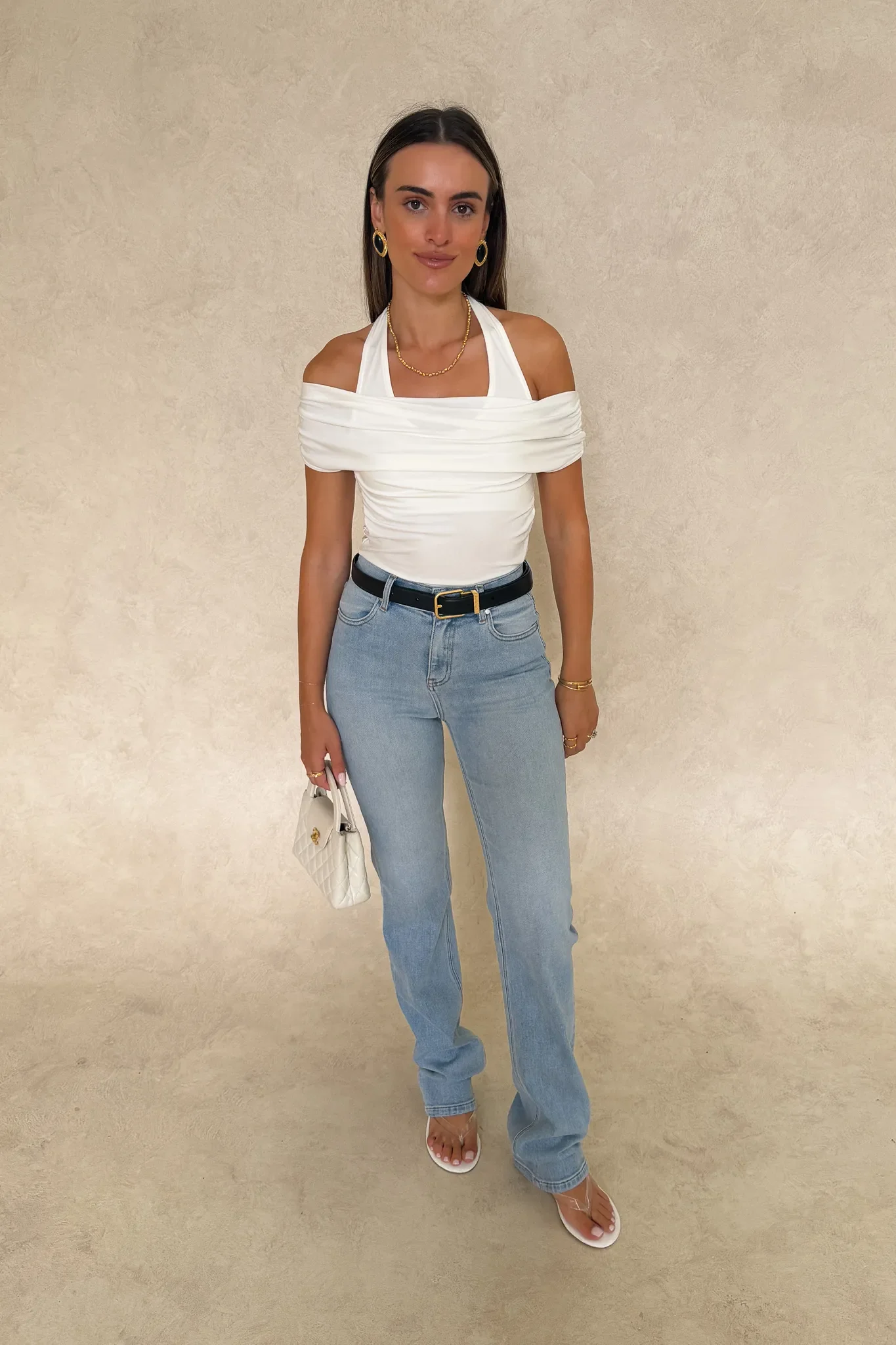 Rachel Off Shoulder Top White - Image 4