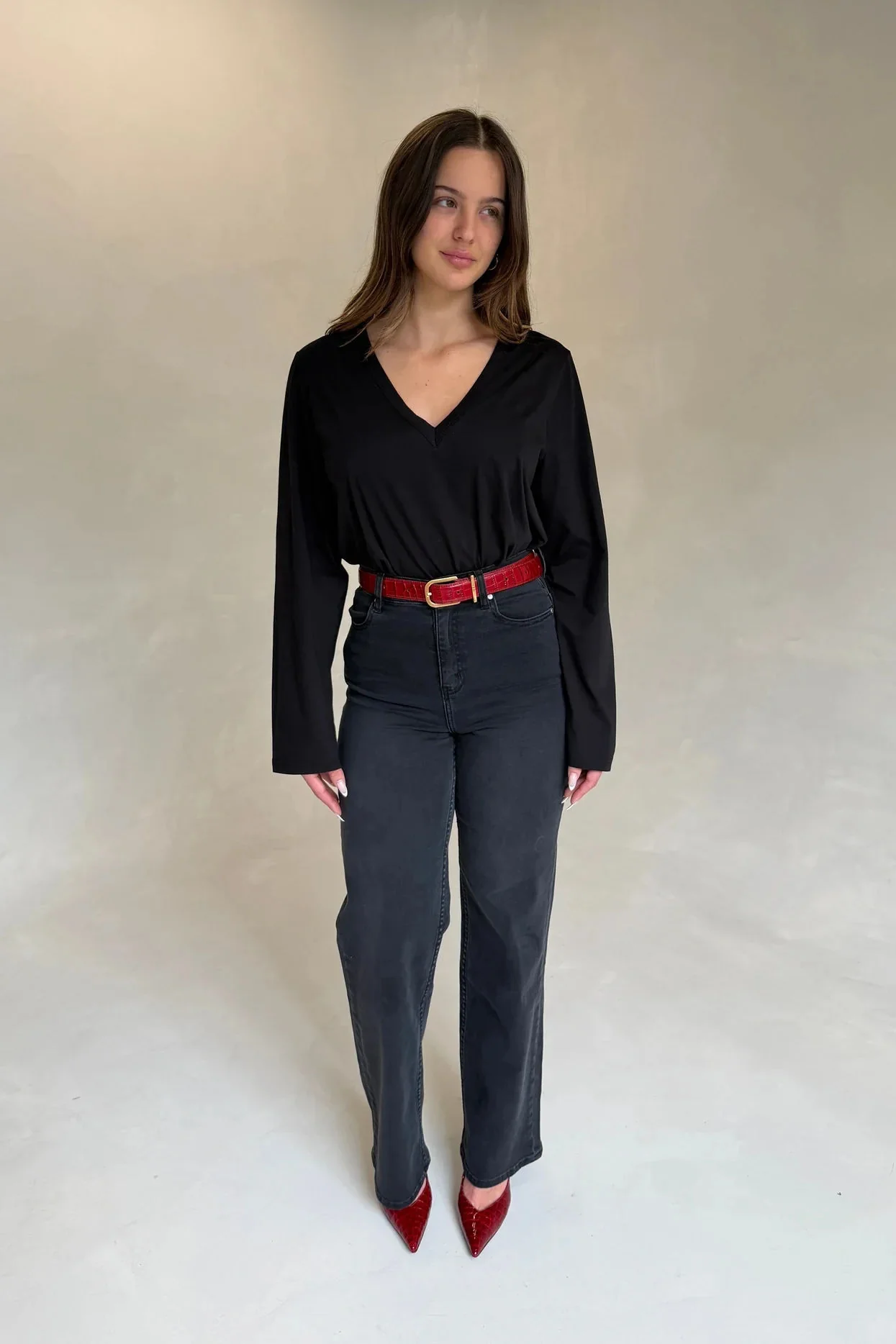 Renee Leather Belt Red Croc - Image 7
