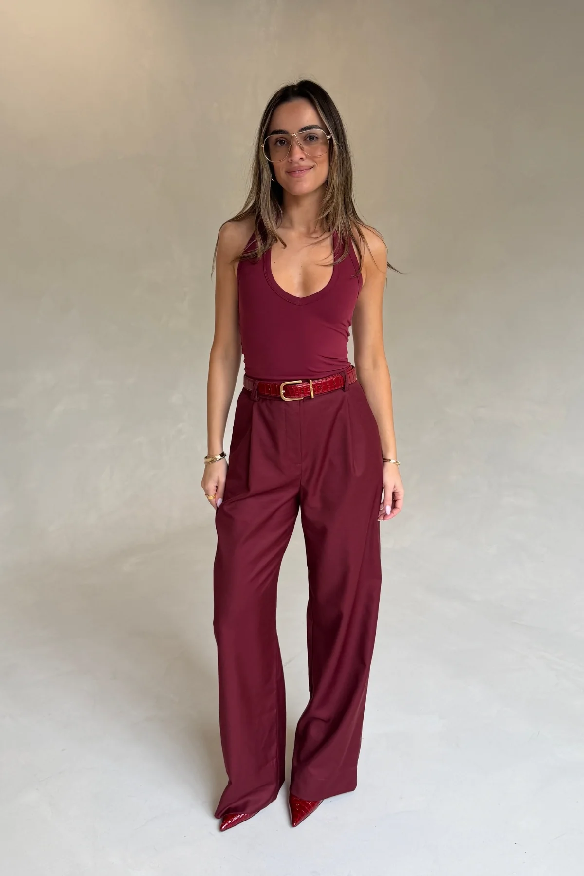 Renee Leather Belt Red Croc - Image 8