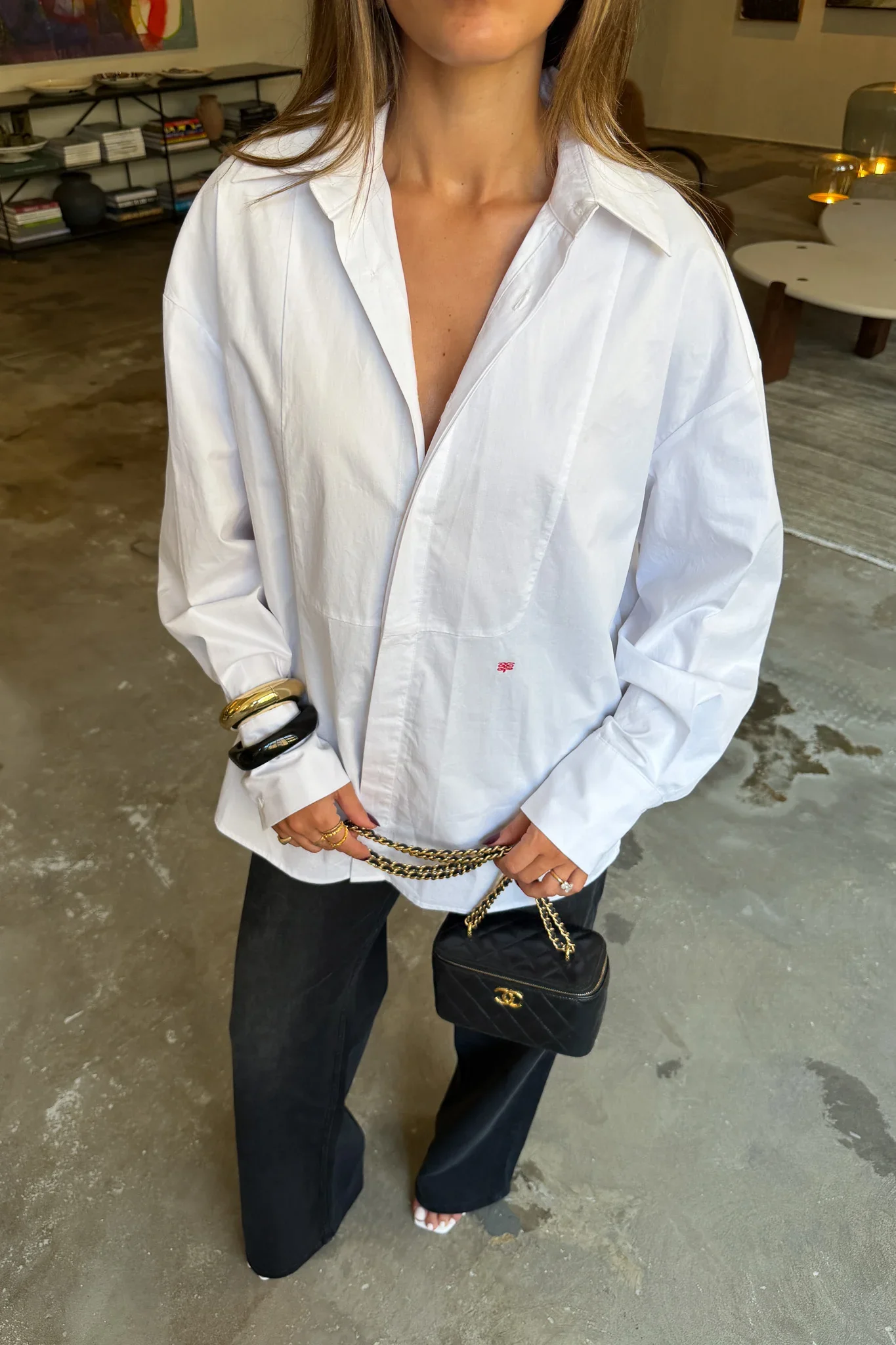 Sebastian Oversized Shirt White - Image 11