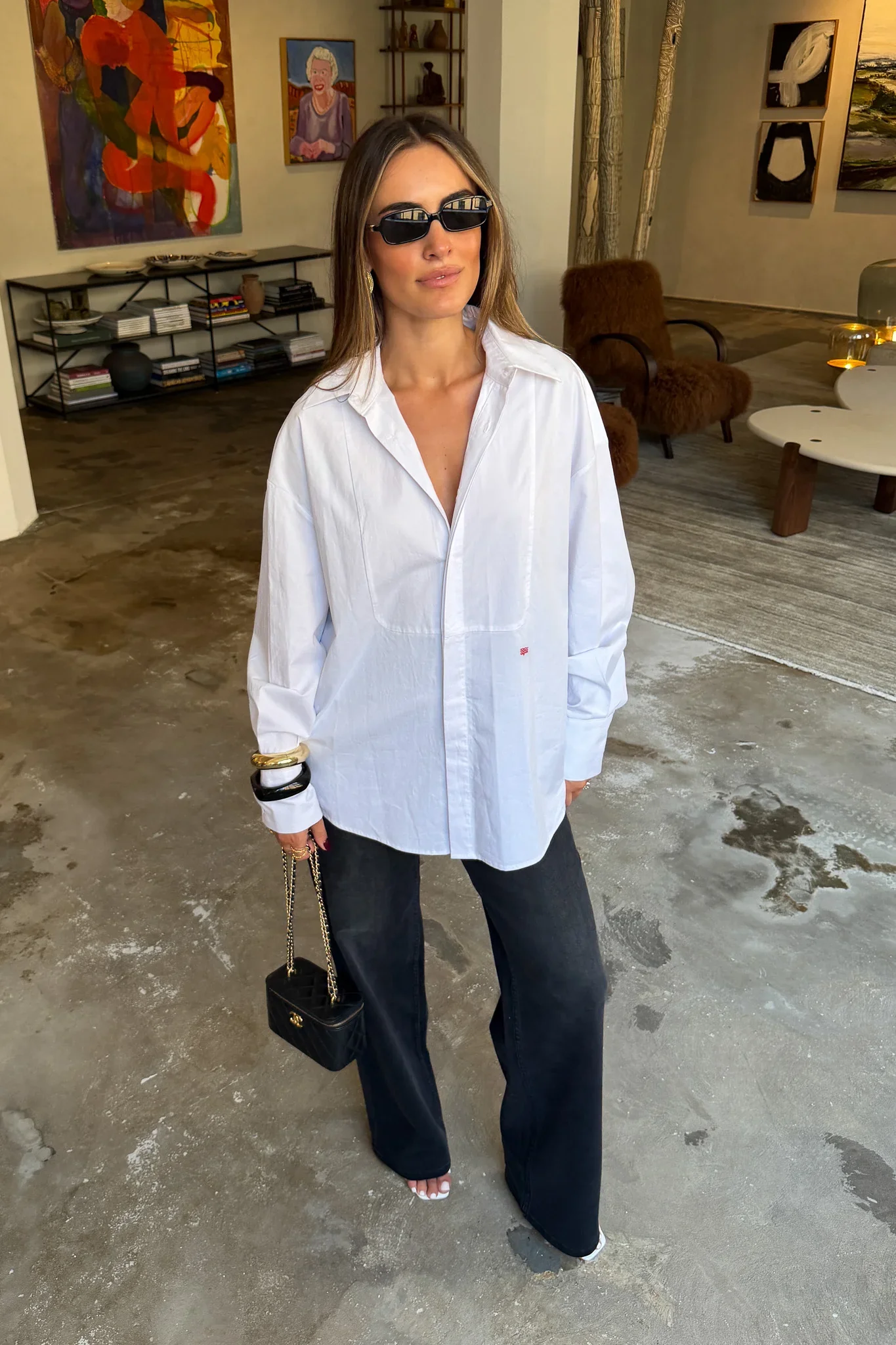 Sebastian Oversized Shirt White - Image 13