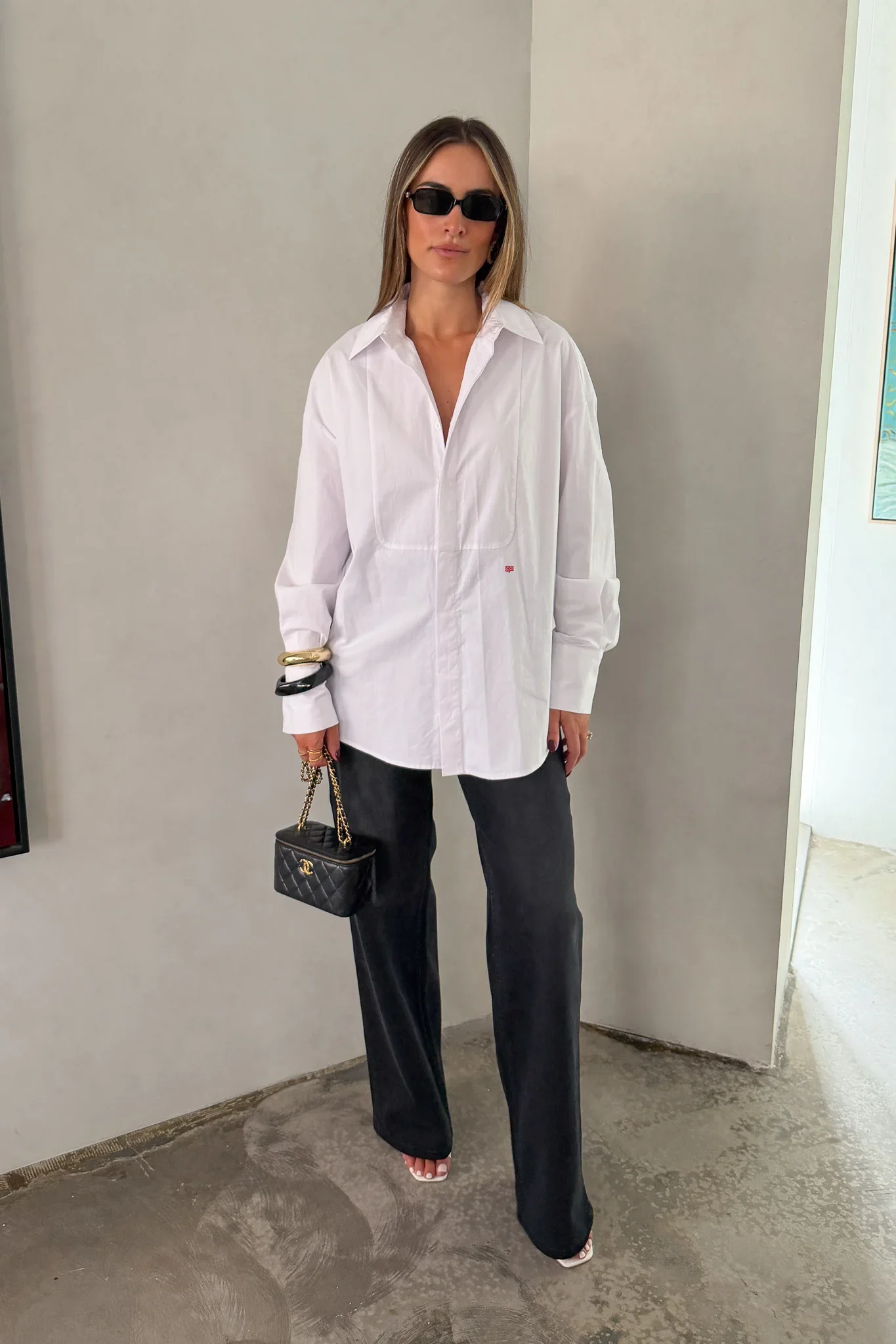Sebastian Oversized Shirt White - Image 3