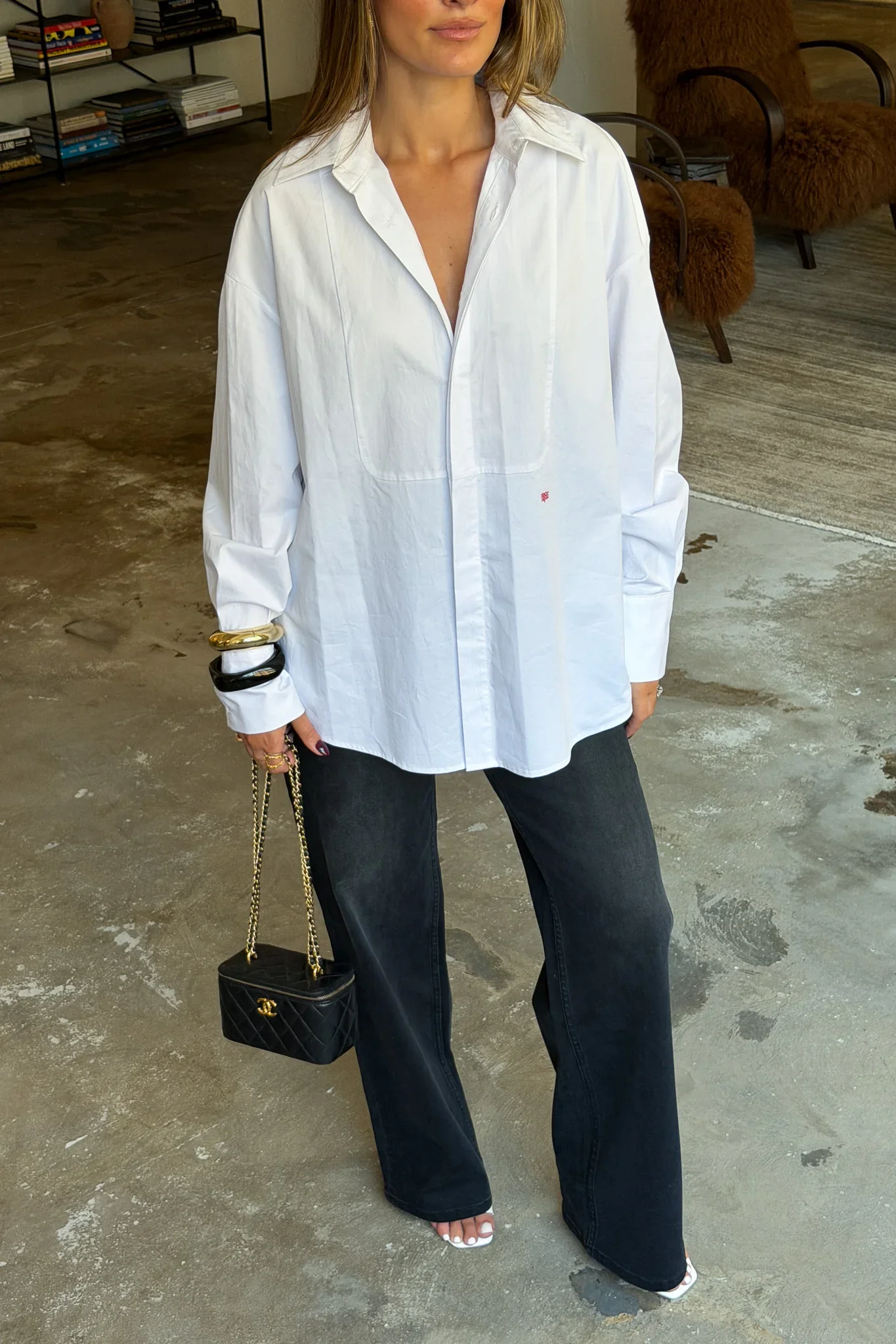 Sebastian Oversized Shirt White - Image 4