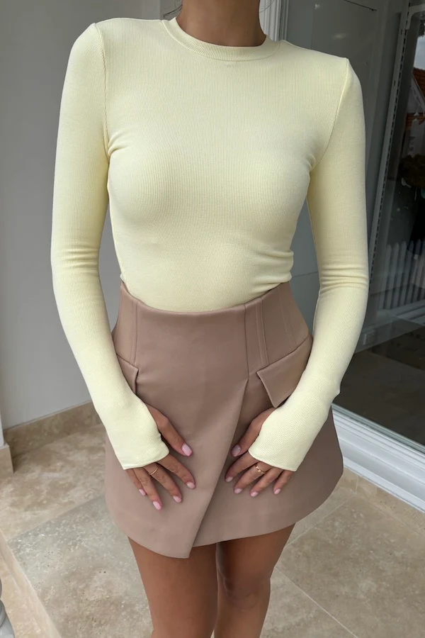 Sneaky Mini Skirt Latte - Image 10