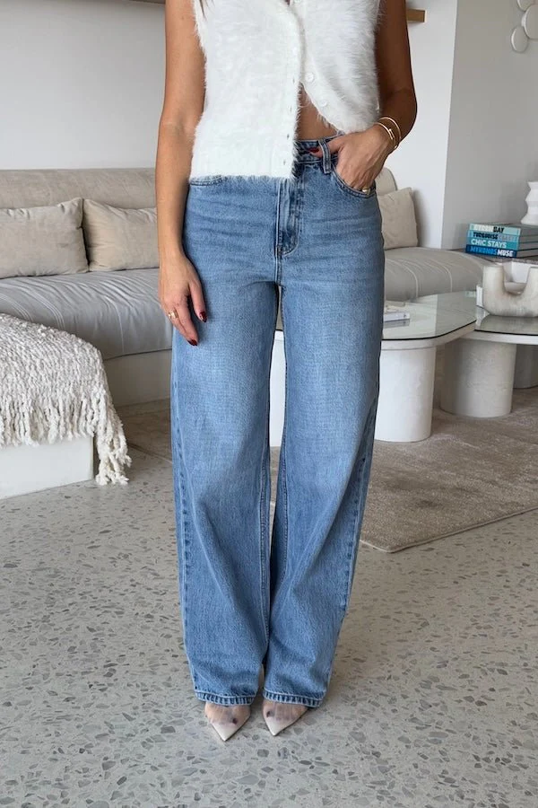 Stella High Rise Straight Leg Light Blue - Image 7