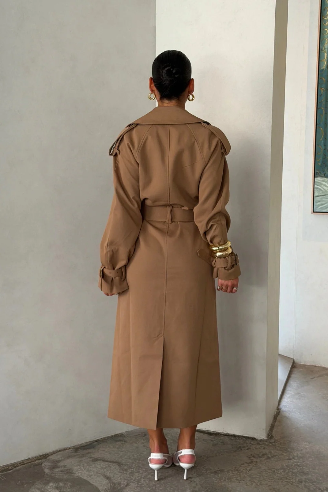 Trench Coat Tan - Image 3