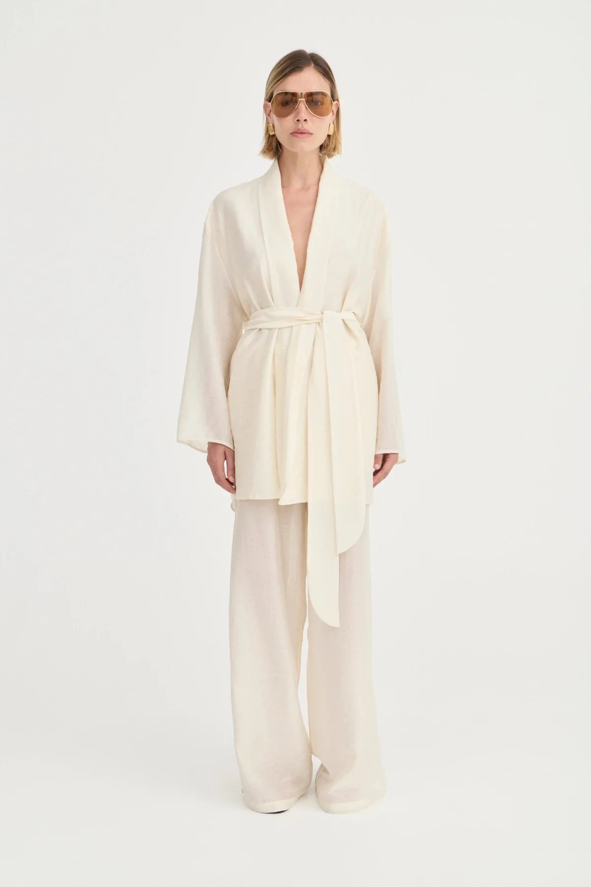 Alma Robe Ivory Leaf - Image 5