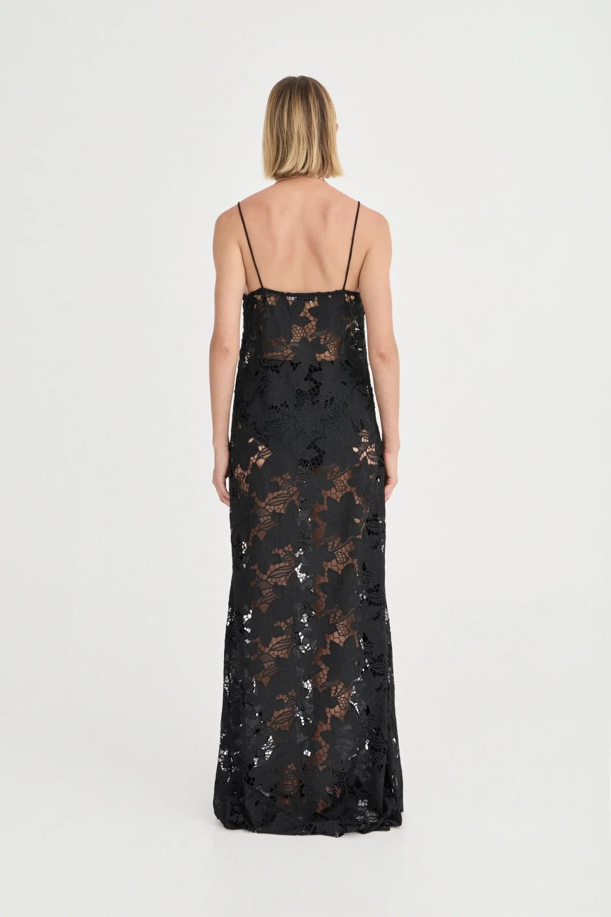 Camilla Crochet Lace Dress Noir - Image 7
