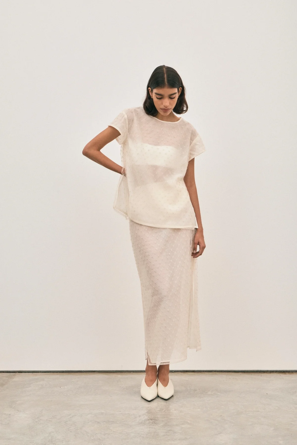 The Chelsea Beaded Top Ivory - Image 7