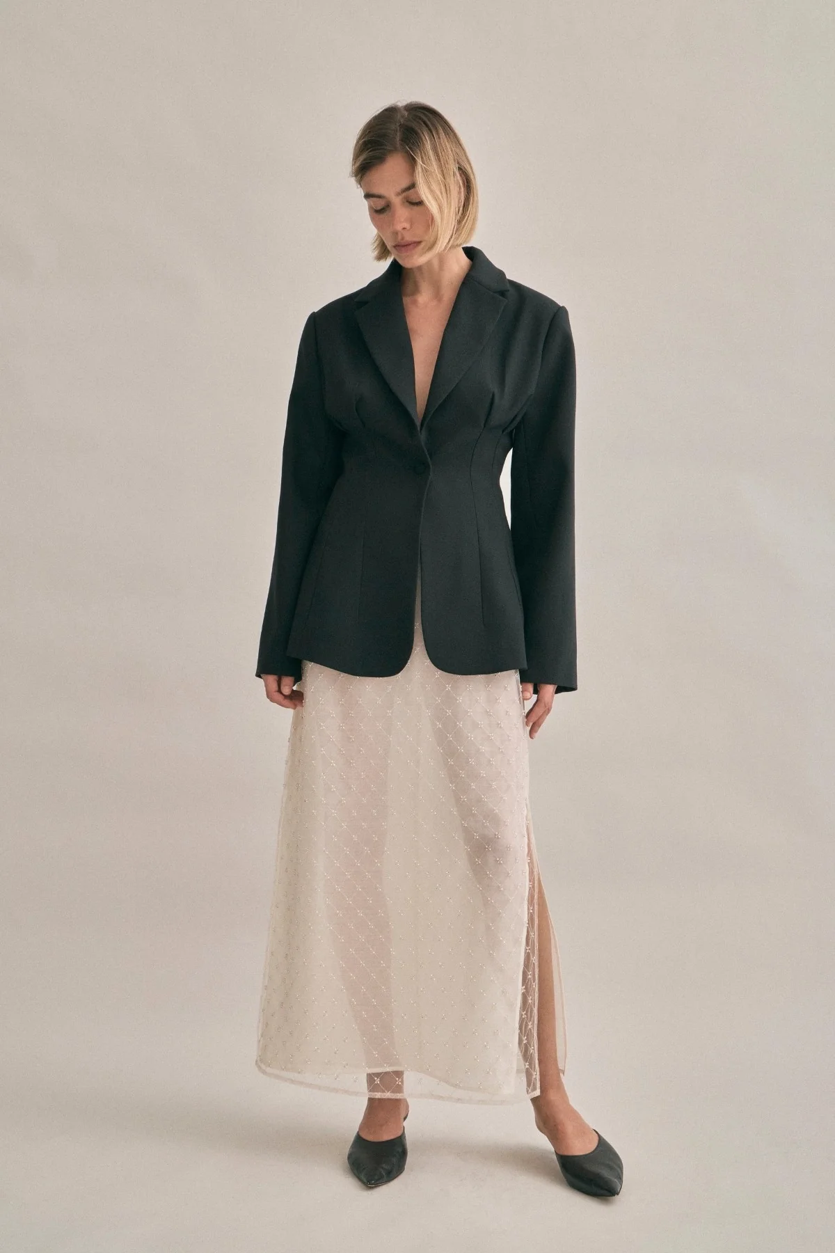 The Saasha Beaded Skirt Ivory - Image 2