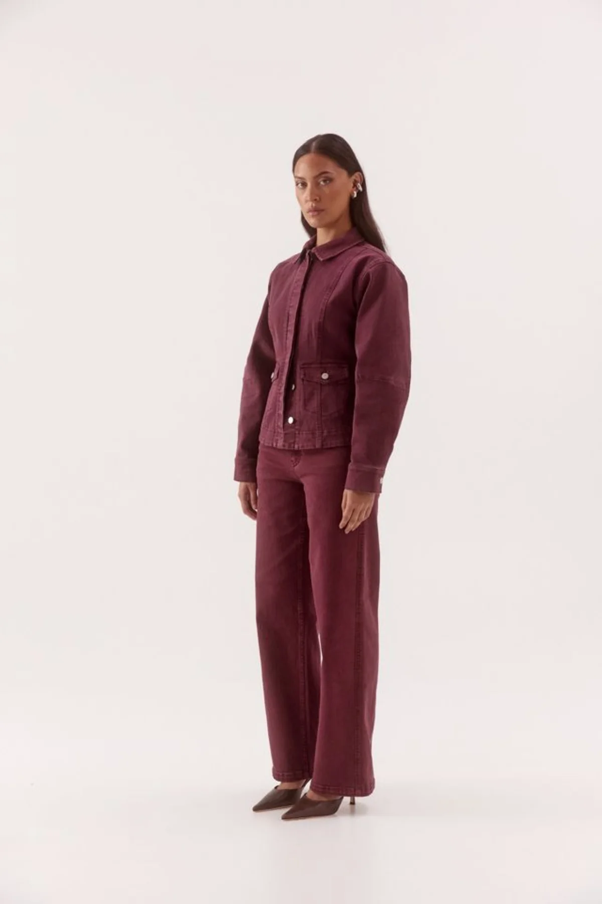 Blaine Denim Jacket Vino - Image 4
