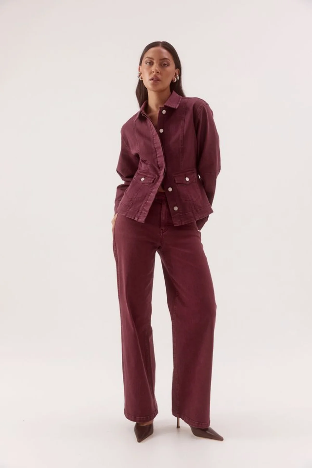 Blaine Denim Jacket Vino - Image 9