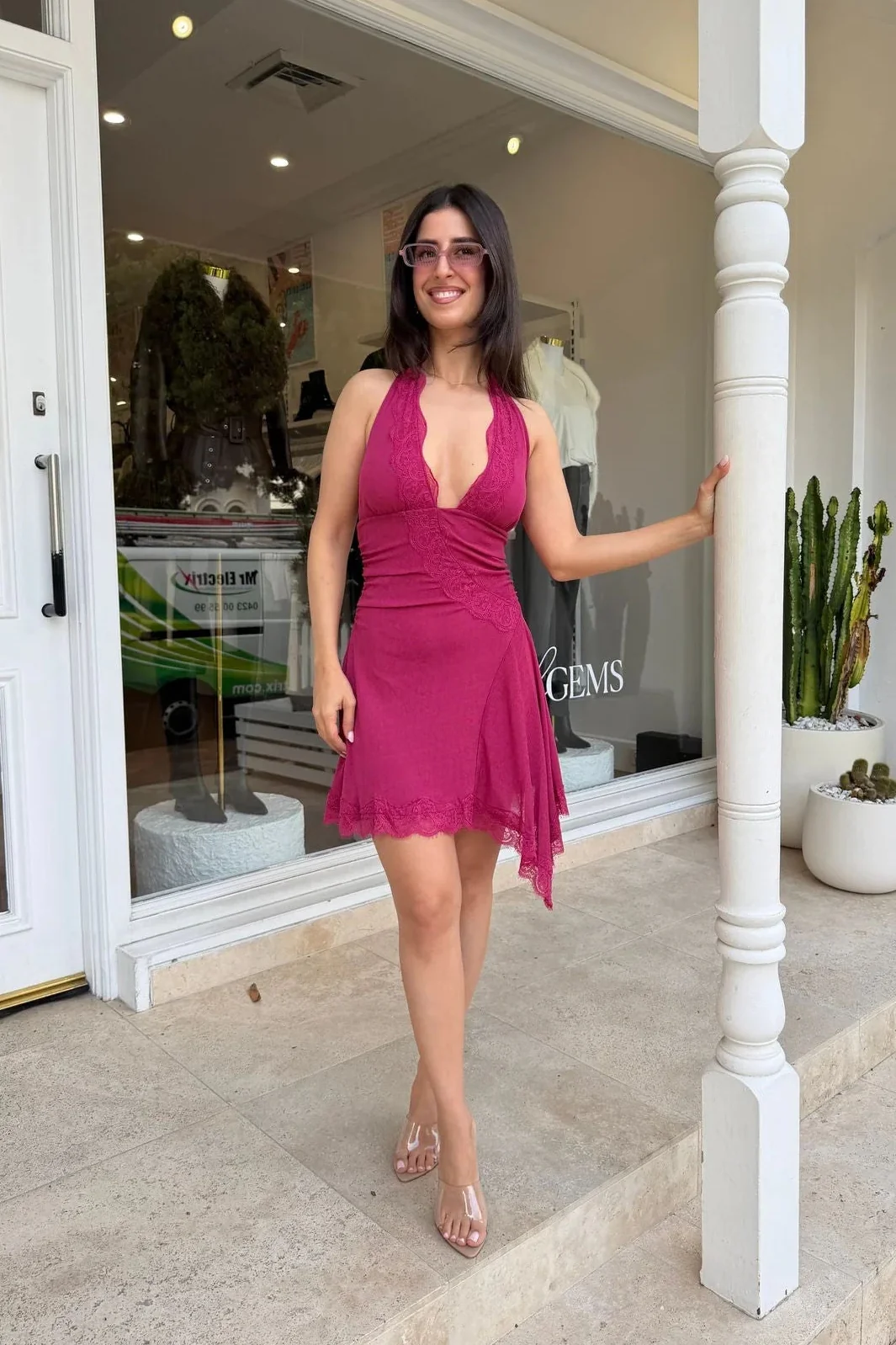 Loni Mini Dress Berry