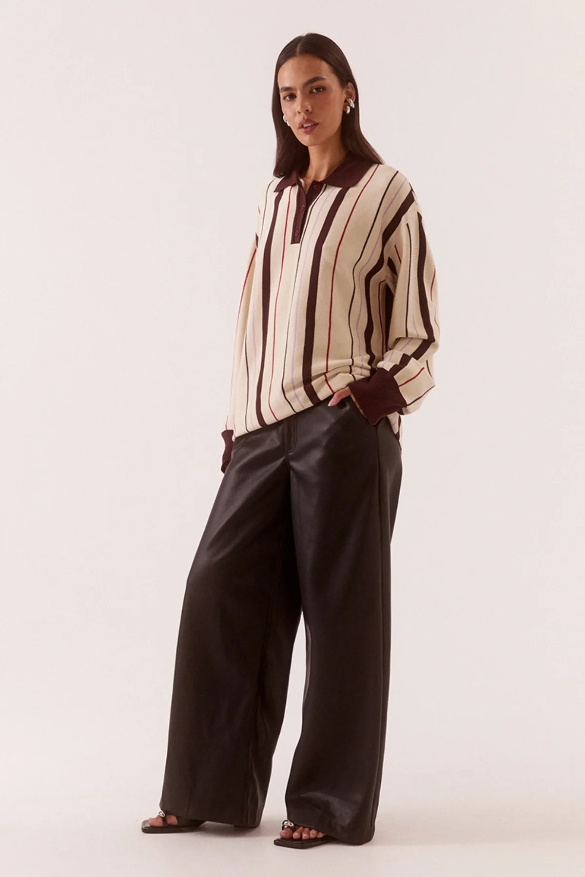 Mian Knit Choc/Cream - Image 3