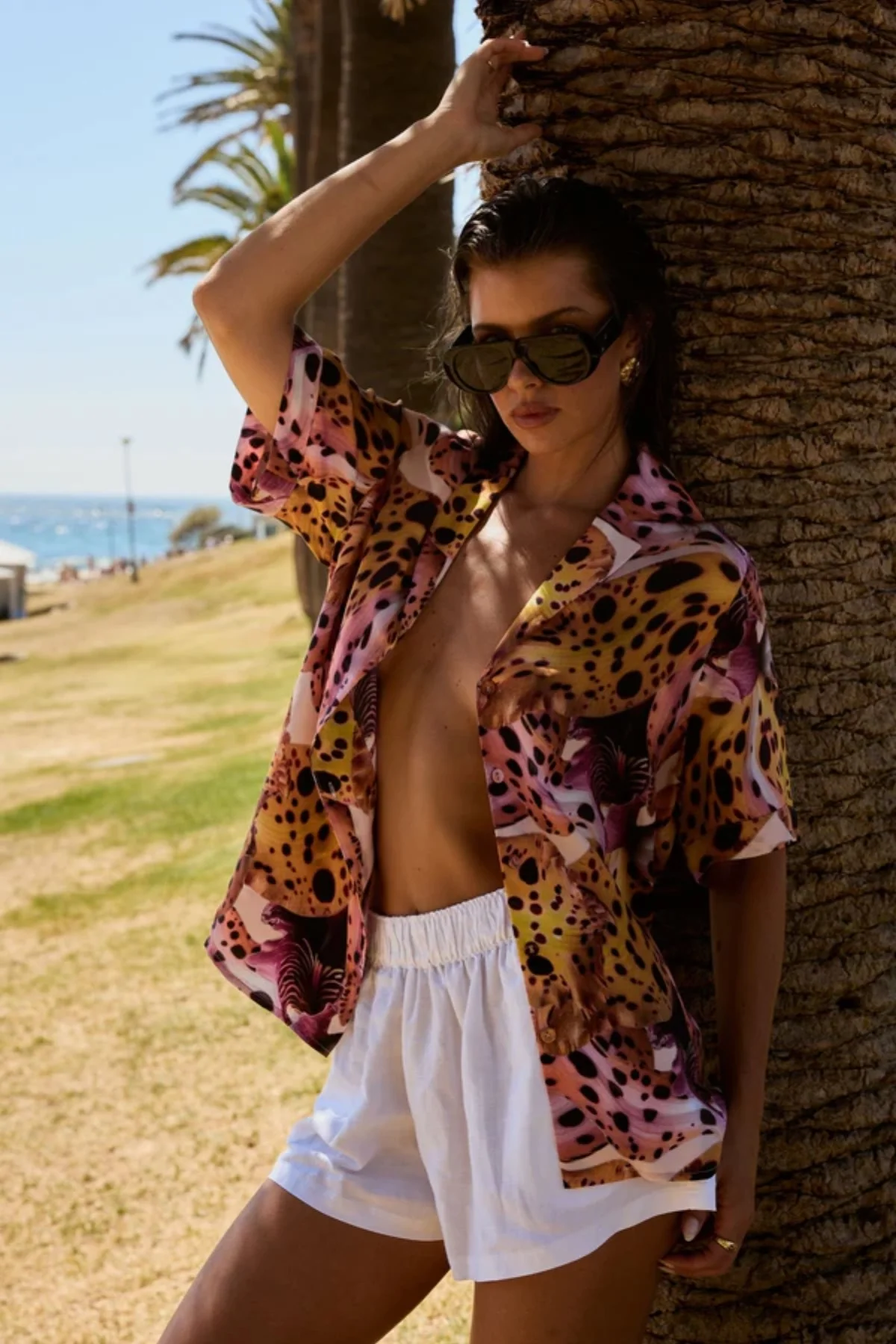 Button Up Short Sleeve Shirt Orchid - Image 5