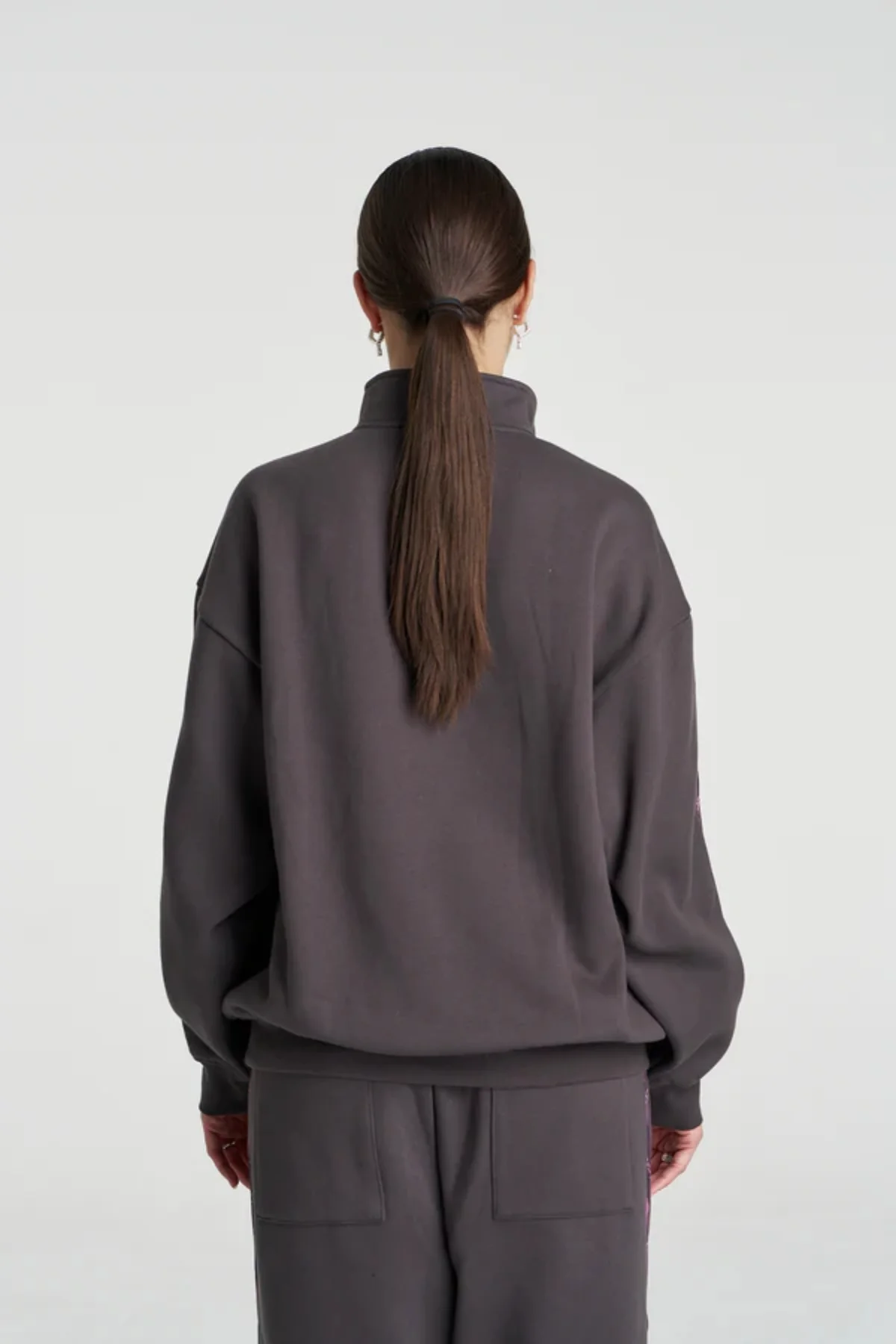 Eden Zip Neck Jumper Shadow - Image 5