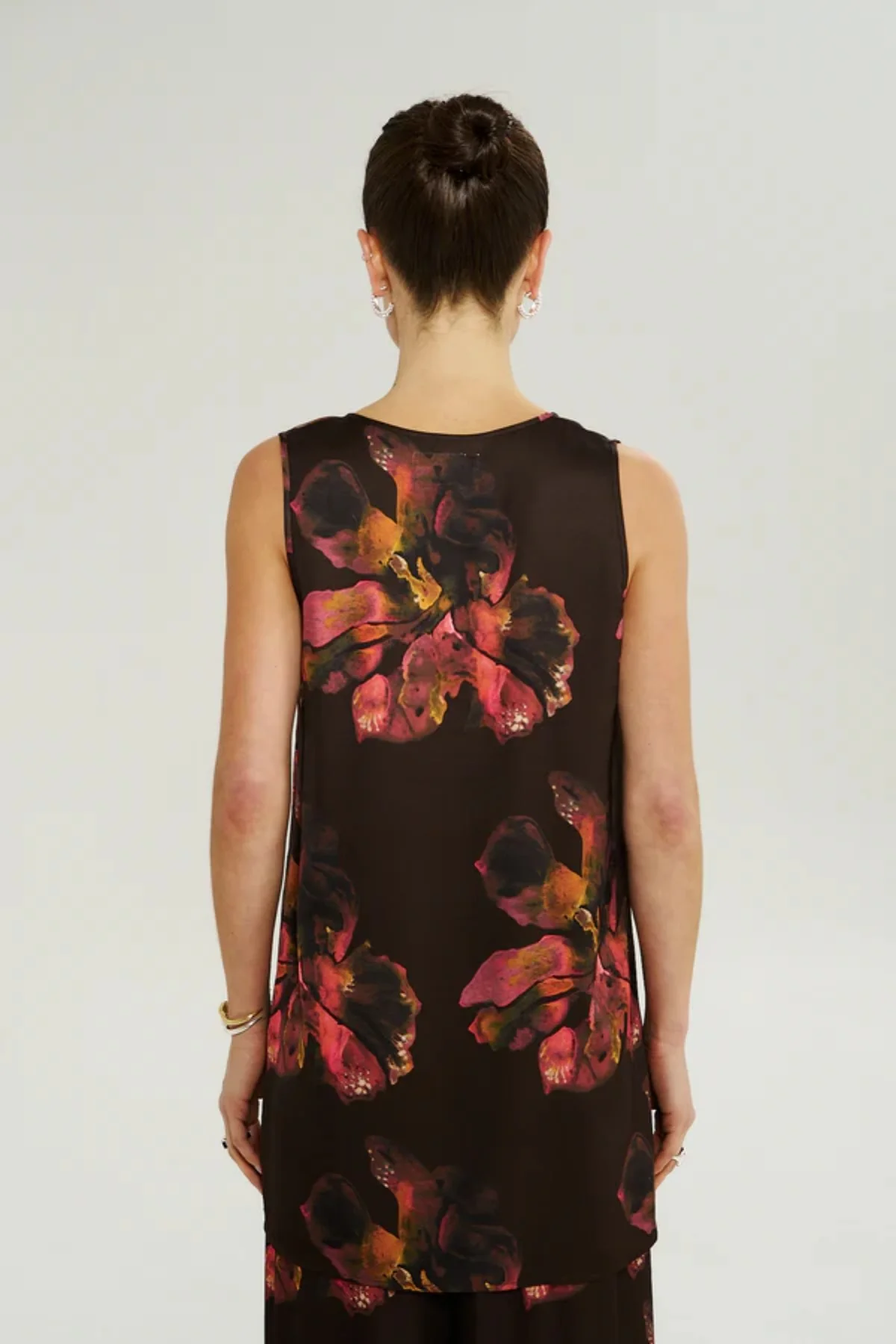 Scoop Neck Tank Chocolate Petals - Image 3