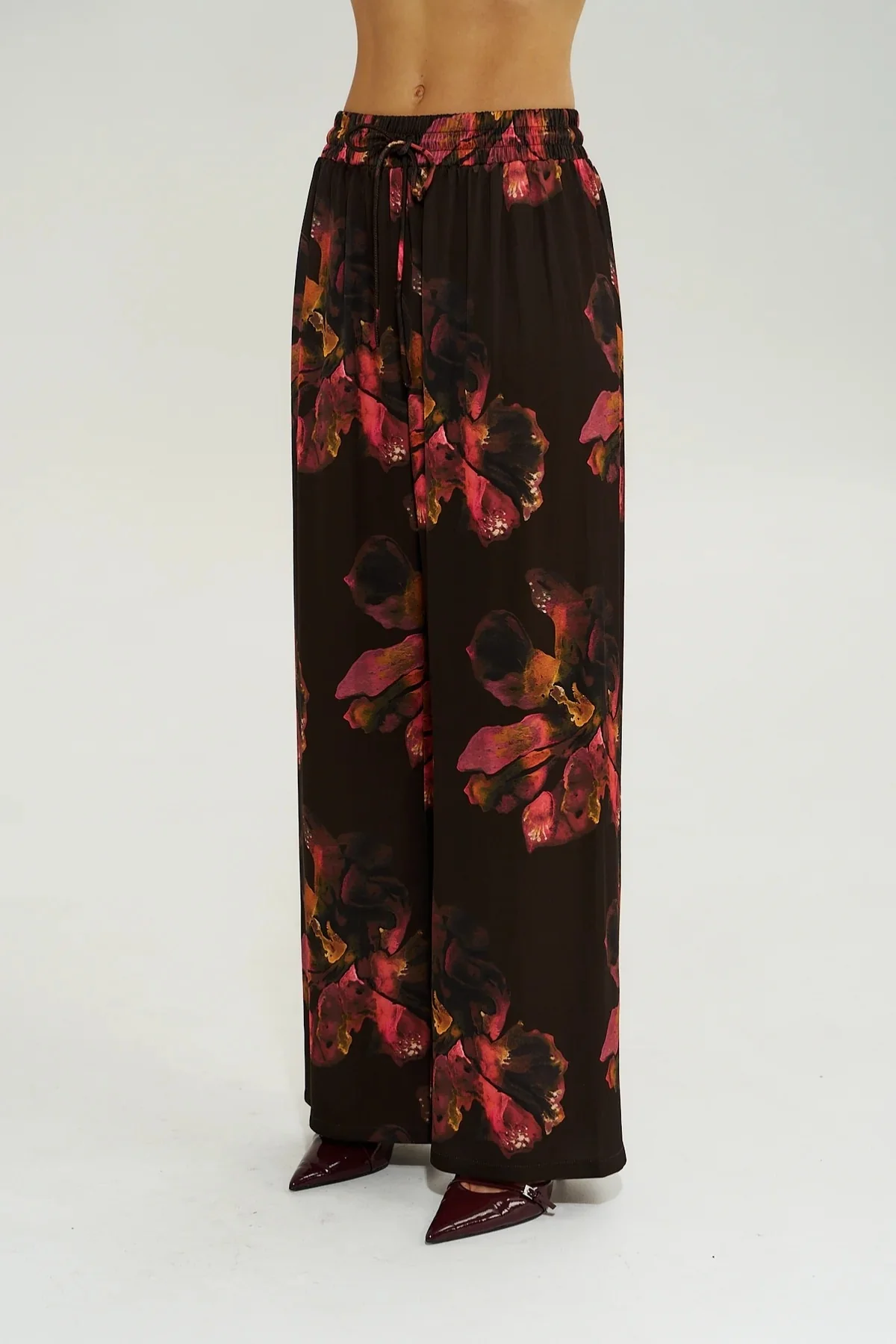 Wide Leg Pant Chocolate Petals - Image 3