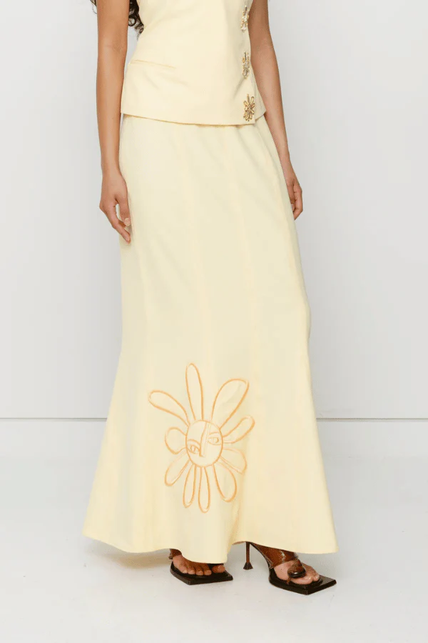 Inka Maxi Skirt Butter - Image 4