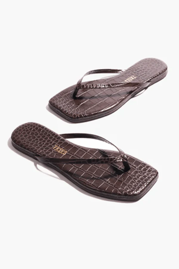 Square Toe Lily Carob Croc - Image 5