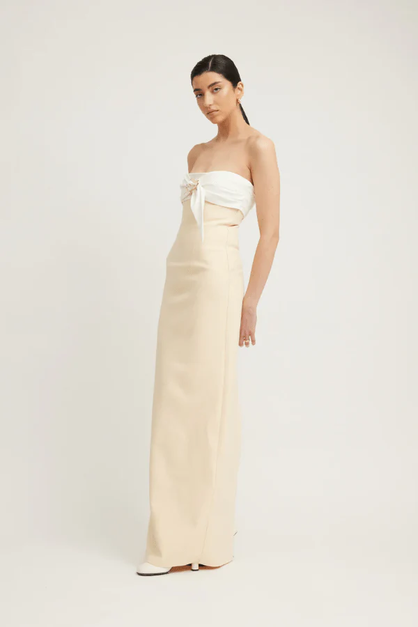 Kasai Dress Lemon/Ivory - Image 3