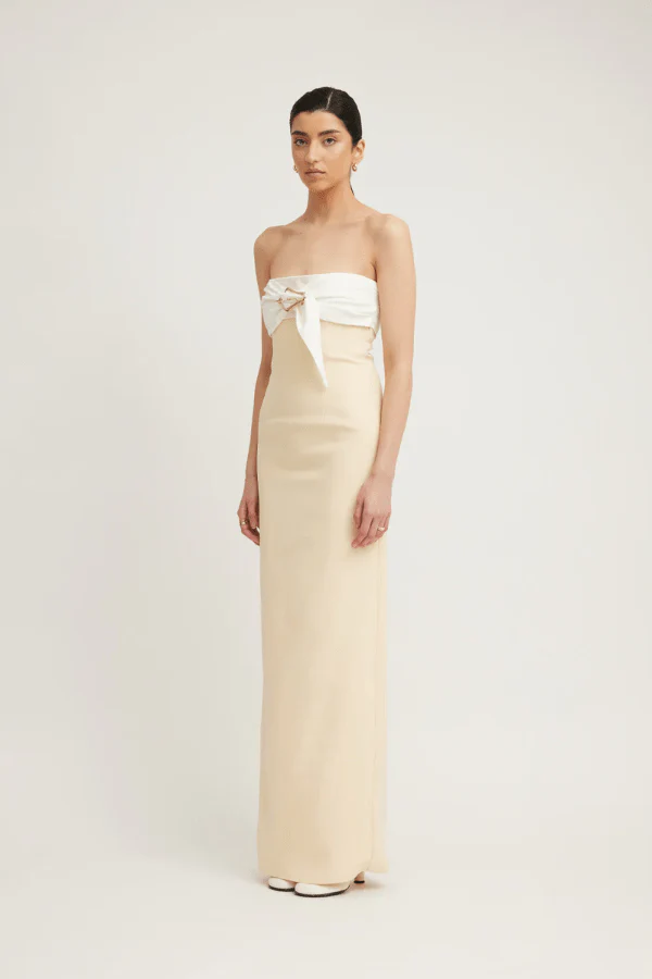 Kasai Dress Lemon/Ivory - Image 4